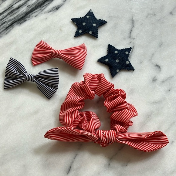 Americana Red White & Blue Hair Accessories Set - Picture 1 of 6